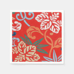 Serviette En Papier Kimono japonais hawaïen rouge