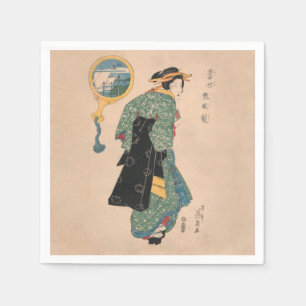 Serviette En Papier Kimono Woman Courtesan