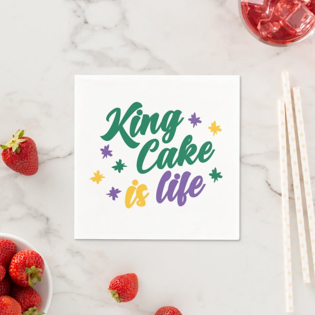Serviette En Papier King Cake est la vie (En situation)