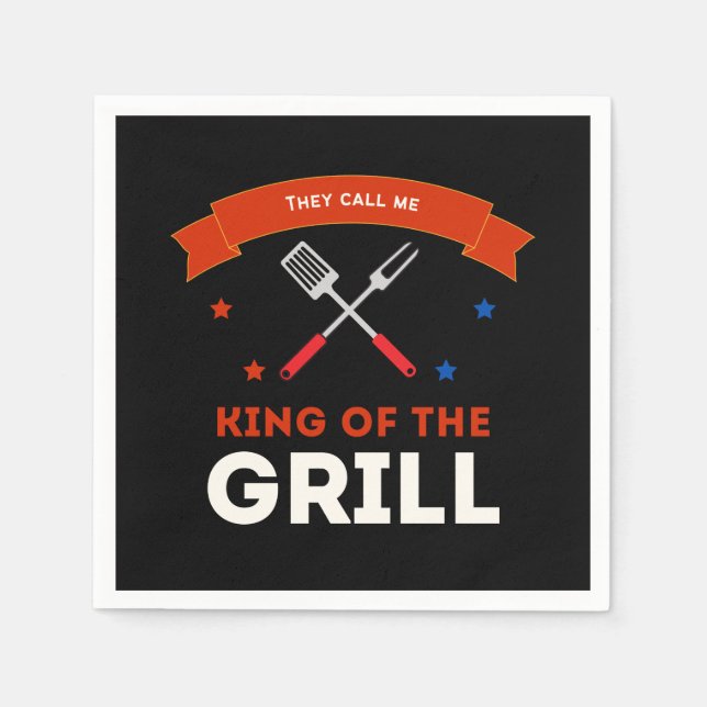 Serviette En Papier King of the Grill (Devant)