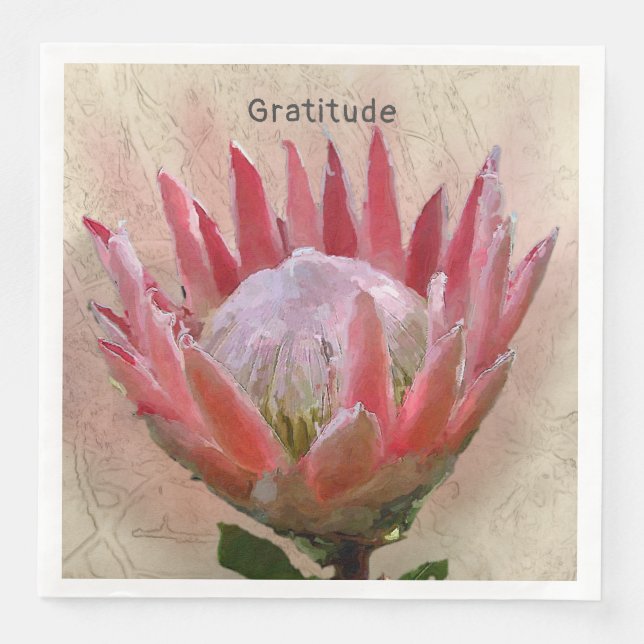 Serviette En Papier King Protea (Devant)