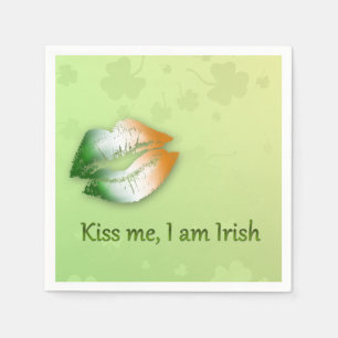 Serviette En Papier Kiss Me I am Irish - Papier Napkin