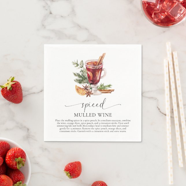 Serviette En Papier Kit de recette de vin Mulled Noël (En situation)