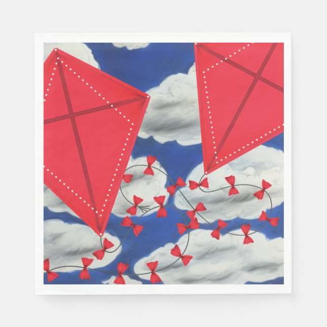 Serviette En Papier Kites et Klouds (Devant)