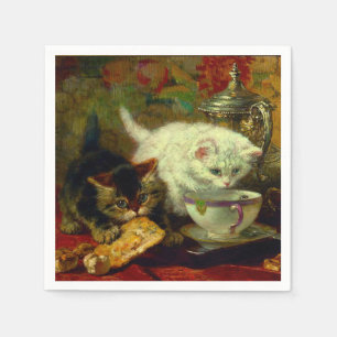 Serviette En Papier Kittens Tea Party