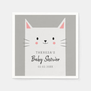 Serviette En Papier Kitty Chat Thème Baby shower Cute Kitten