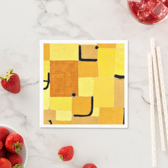 Serviette En Papier Klee - Caractères en Jaune (En situation)