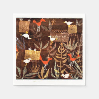 Serviette En Papier Klee - Jardin d'oiseaux, œuvre d'art célèbre,