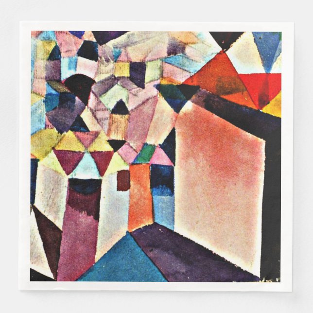 Serviette En Papier Klee - La vision d'une ville (Devant)