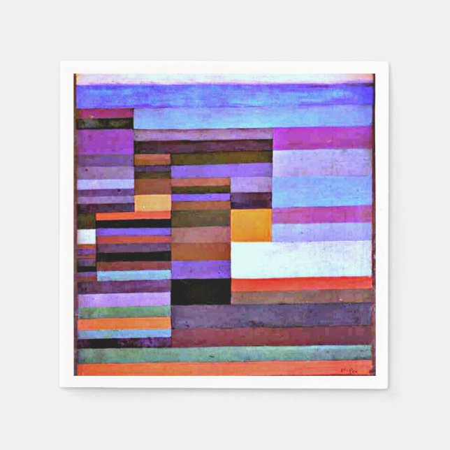 Serviette En Papier Klee - Le feu en soirée (Devant)