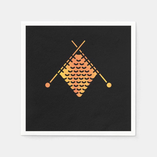 Serviette En Papier Knitters pour tricots (Devant)