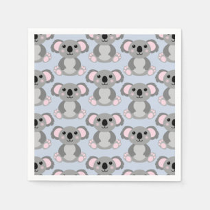 Serviette En Papier Koala Bear Baby shower Blue Boy