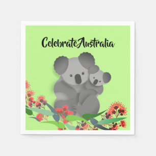 Serviette En Papier Koala et Joey