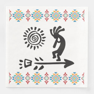Serviette En Papier Kokopelli, Indien d'Amérique du Sud-Ouest