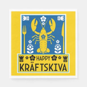Serviette En Papier Kräftskiva - Parti suédois de l'écrevisse
