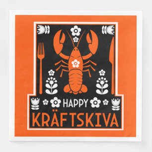 Serviette En Papier Kräftskiva - Parti suédois de l'écrevisse