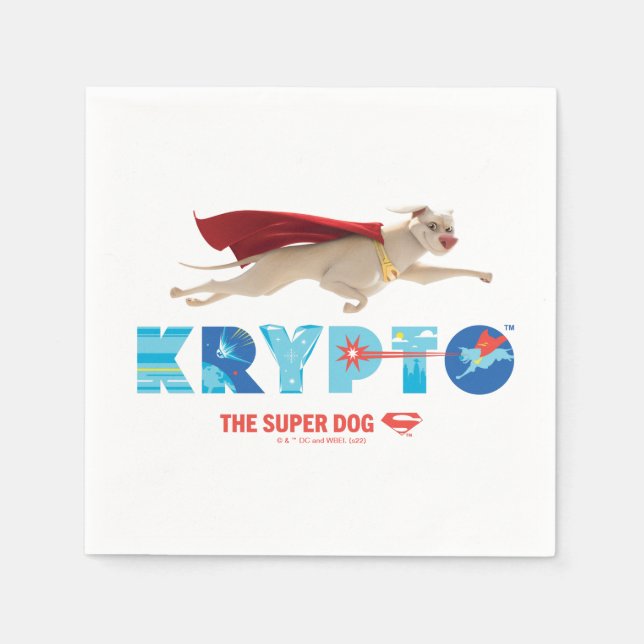 Serviette En Papier Krypto Le Super Chien (Devant)
