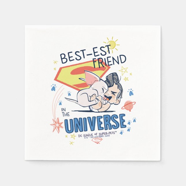 Serviette En Papier Krypto & Superman : meilleur ami dans l'univers (Devant)