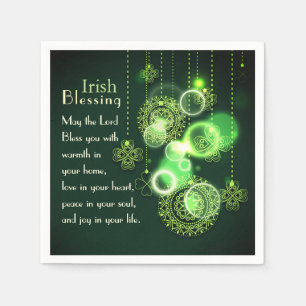 Serviette En Papier La bénédiction irlandaise, Seigneur vous bénisse l