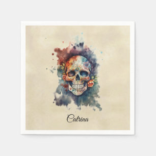 Serviette En Papier La Calavera Hermosa, sur mesure