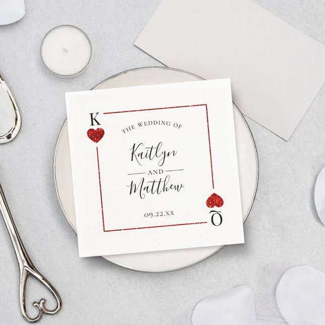 Serviette En Papier La collection de Mariages de cartes de jeu Monogra (Créateur téléchargé)