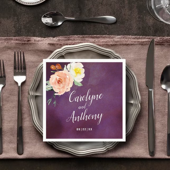 Serviette En Papier La Collection Mariage Romance In Bloom (Créateur téléchargé)