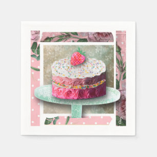 Serviette En Papier La confiserie Strawberry Rose