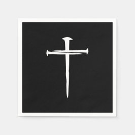 Serviette En Papier La Croix Blanche des trois clous Christian