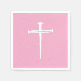 Serviette En Papier La Croix Blanche des trois clous Christian
