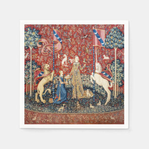 Serviette En Papier La Dame et la licorne, Goûtez