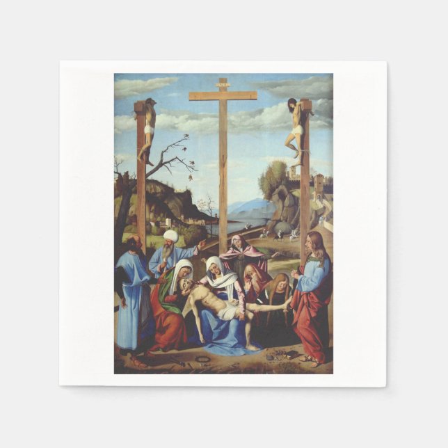 Serviette En Papier La Déposition de Jésus-Christ (Devant)