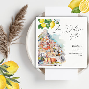 Serviette En Papier La Dolce Vita Fête de mariage italien estivale 