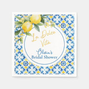 Serviette En Papier La Dolce Vita Lemon Fête des mariées