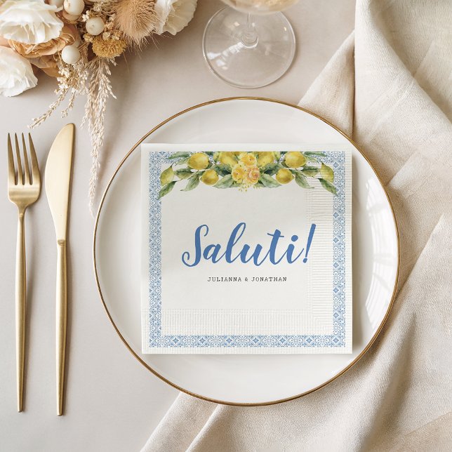 Serviette En Papier La Dolce Vita - Papier Italien Méditerranéen Napki (Créateur téléchargé)