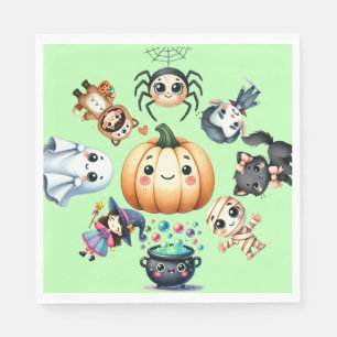 Serviette En Papier La fête de l'Halloween de l'enfant