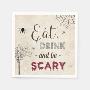 Serviette En Papier La Fête d'Halloween Déguster Un Cocktail Effraya