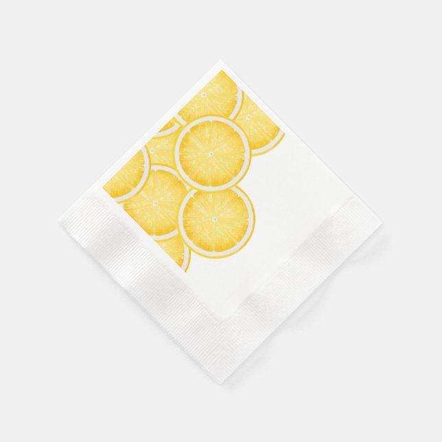 Serviette En Papier La fête jaune Lemon Spritz (Coin)