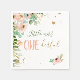Serviette En Papier La Fille d'Anniversaire Floral