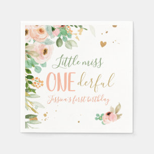 Serviette En Papier La Fille d'Anniversaire Floral