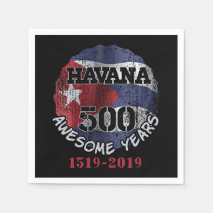 Serviette En Papier La Havane 500 ans fantastiques - Cuba Anniversaire