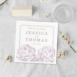 Serviette En Papier La jolie collection de Mariages floraux Peony