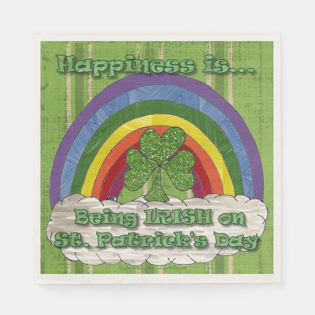 Serviette En Papier La Journée de Saint Patrick (Devant)