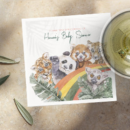 Serviette En Papier La jungle tropicale Baby Animaux | BABY SHOWER