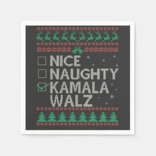 Serviette En Papier La Kamala Harris Ugly Christmas Sweat Election