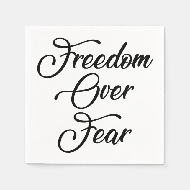 Serviette En Papier La liberté face à la peur (Devant)
