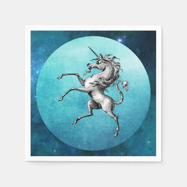 Serviette En Papier La licorne à puces (Devant)