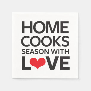 Serviette En Papier La maison fait cuire la saison avec amour