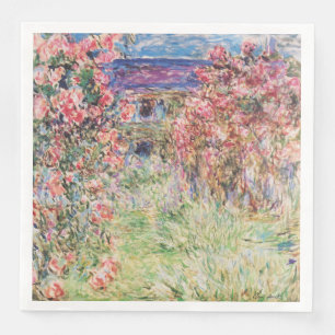 Serviette En Papier La Maison parmi les Roses par Claude Monet