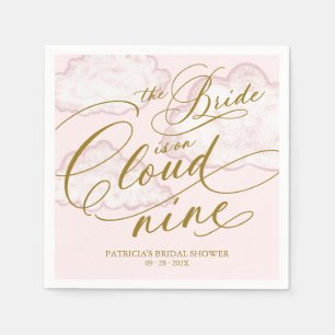 Serviette En Papier La mariée est sur un nuage Bridal Shower