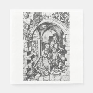 Serviette En Papier La naissance de Jésus (par Martin Schongauer)